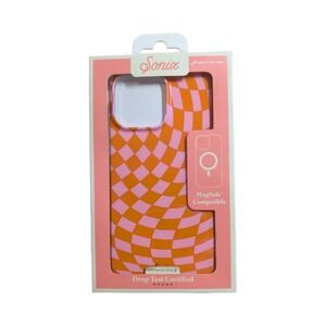Y2-O Sonix Case for iPhone 15 Pro Max - with MagSafe - Checkmate Pink/Orange
